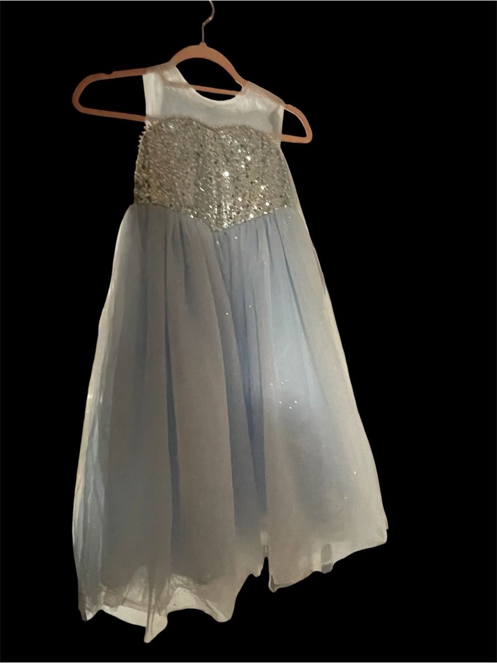 Sparkle Bodice Light Blue Girls' Party Dress